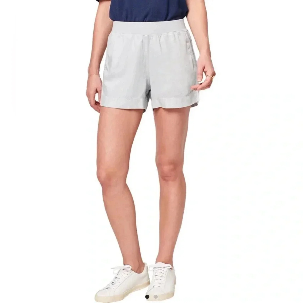 FAHERTY Women’s Arlie Day Casual Linen Blend Shorts in Stone